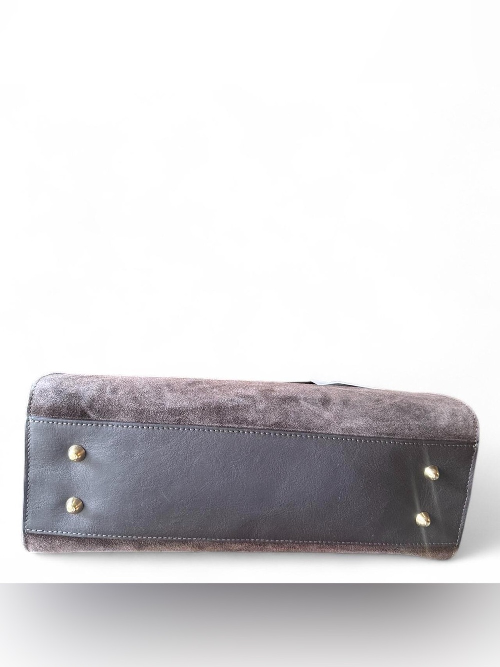 Marina Galanti Dark Brown Suede Leather Top Handle Handbag - Picture 4 of 5